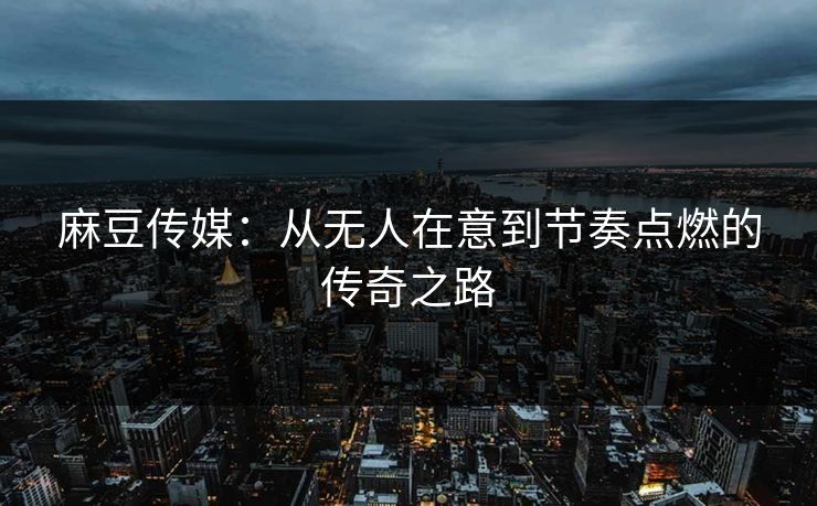 麻豆传媒:从无人在意到节奏点燃的传奇之路 第1张 麻豆传媒:从无人在意到节奏点燃的传奇之路 第1张