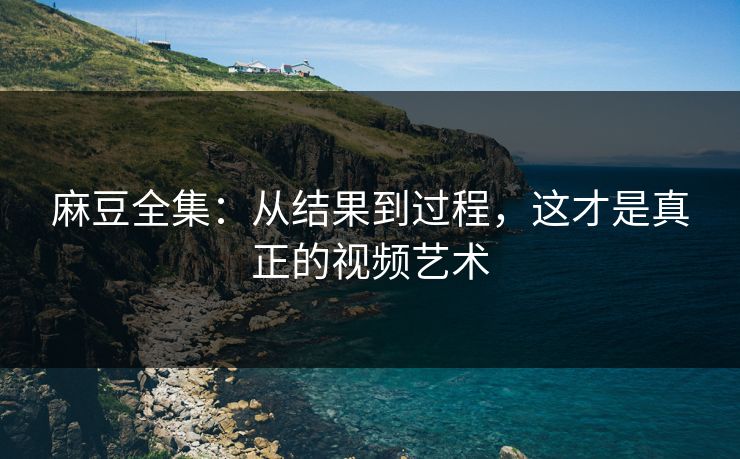麻豆全集：从结果到过程，这才是真正的视频艺术  第1张